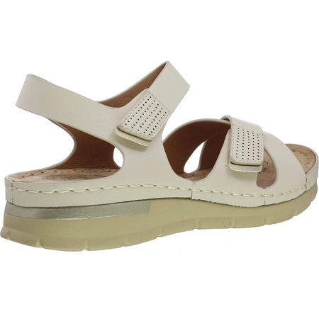 Damskie sandały płaskie na komfortowej podeszwie szyte Jezzi