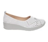 Srebrne czółenka damskie wsuwane buty wiosenne ażurowe Jezzi Comfort