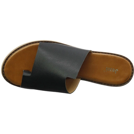 Czarne klapki japonki damskie eleganckie na co dzień Jezzi