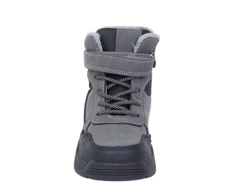 Szare buty zimowe dla chłopca na rzepy ciepłe i tanie NEWS