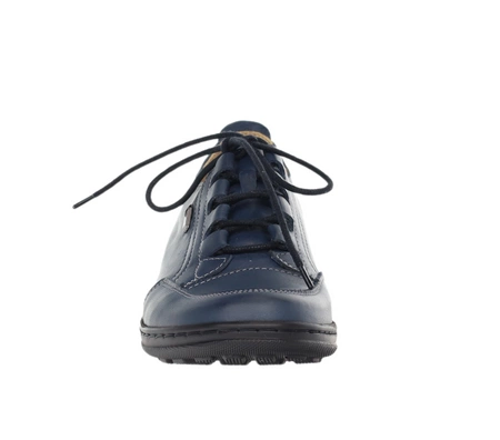 Granatowe adidasy damskie skórzane szyte półbuty Helios model 408