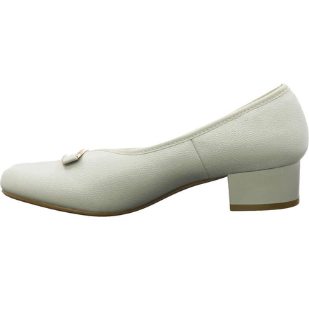 Czółenka białe damskie komfortowe Jezzi