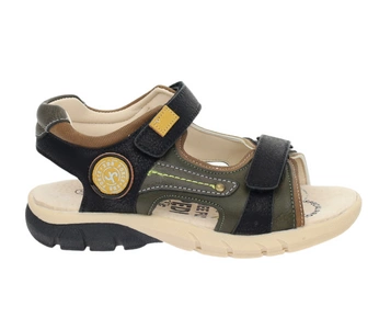 Skórzane sandały chłopięce wytrzymałe na rzepy American Club