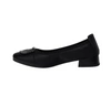 Czarne licowe czółenka damskie na niskim eleganckim obcasie Jezzi