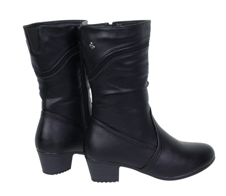 Komfortowe kozaki damskie na niskim obcasie UNISOFT