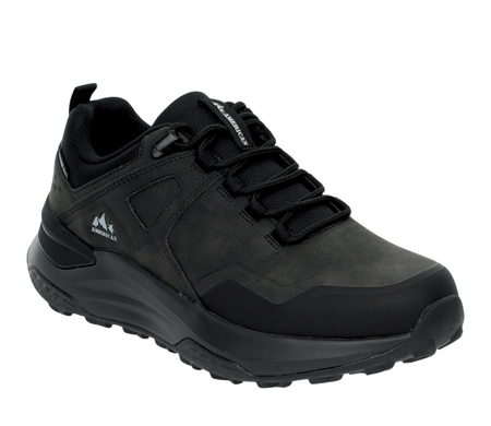 Czarne adidasy męskie trekkingowe buty niskie z wkładką Memory Foam Oryginalne American Club