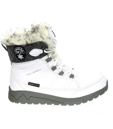 Białe śniegowce damskie buty zimowe w małych rozmiarach American Club