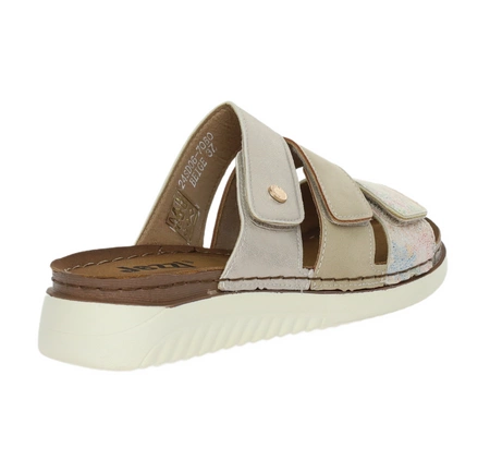 Eleganckie i komfortowe klapki damskie płaskie na rzepy Jezzi