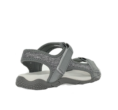 Szare sportowe sandały damskie ze skórzana wkładką American Club