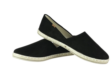 Espadryle czarne balerinki damskie NEWS