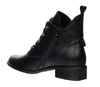 Czarne licowe botki damskie płaskie eleganckie Jezzi model ASA198-21