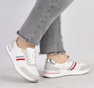 Eleganckie adidasy damskie ze skóry naturalnej Jezzi