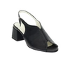 Czarne eleganckie sandały damskie zabudowane na wygodnym obcasie Azali- Polska Marka