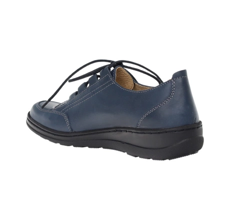 Granatowe adidasy damskie skórzane szyte półbuty Helios model 408