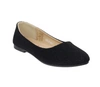 Czarne zamszowe baletki damskie baleriny Jezzi
