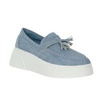 Niebieskie damskie mokasyny na białej platformie Mc Braun