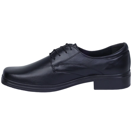 Męskie półbuty garniturowe skórzane komfortowe Łukbut