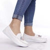Białe mokasyny damskie skórzane oddychające Jezzi