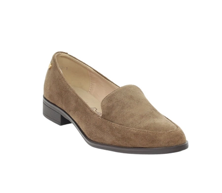 Półbuty damskie welurowe lordsy płaskie Jezzi