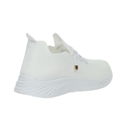 Wsuwane białe adidasy damskie wycięte siateczkowe NEWS