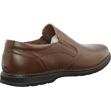 Brązowe półbuty męskie skórzana wkładka NEWS