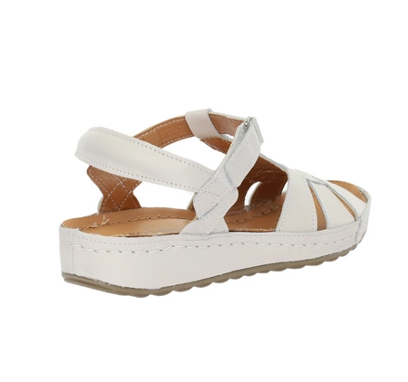 Beżowe sandały damskie ze skóry naturalnej komfortowe Gino Fabiani - Produkt Polski