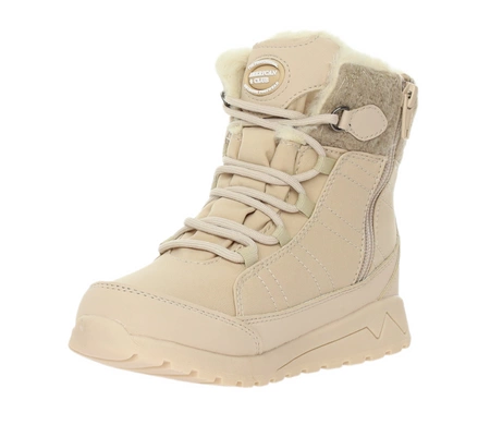 Beżowe eleganckie śniegowce damskie z membraną softshell American Club