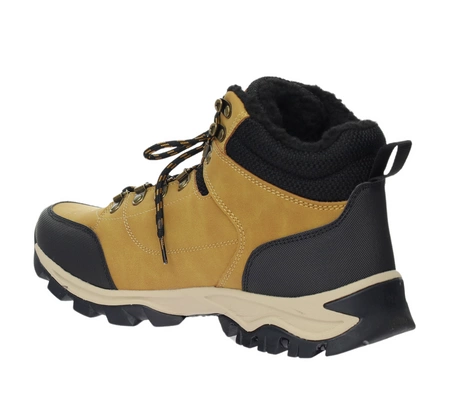 Musztardowe trzewiki męskie buty zimowe trapery NEWS