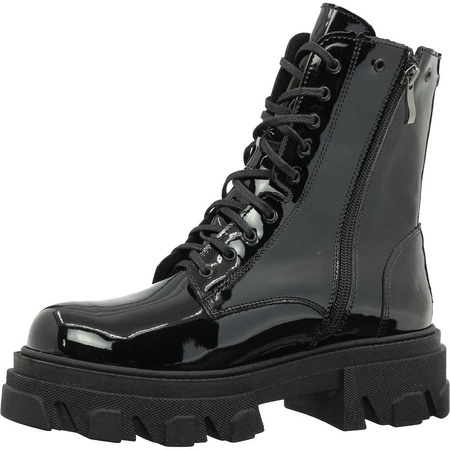 Traperki lakierowane skórzane botki damskie Gino Fabiani