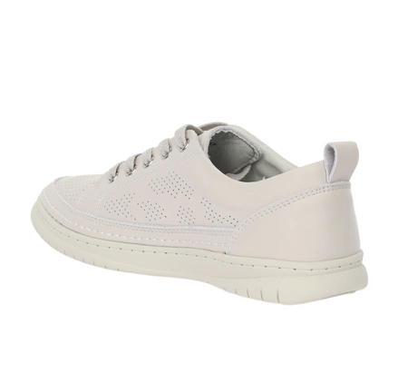 Skórzane wygodne adidasy damskie sznurowane szyte Jezzi