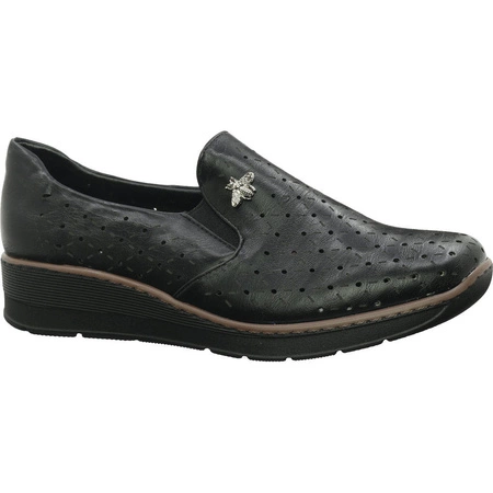 Czarne półbuty damskie eleganckie Jezzi