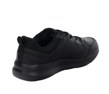 Czarne oddychające adidasy męskie licowe z profilowaną wkładką American Club