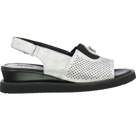 Srebrne sandały damskie komfortowe Jezzi rmr2267-2