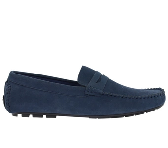 Mokasyny granatowe męskie nobukowe American CY118 NAVY