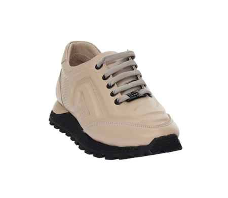 Skórzane adidasy damskie cieliste eleganckie MODO