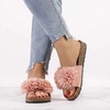 Klapki damskie z kwiatkami na korkowej podeszwie Jezzi