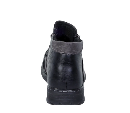 Ciepłe buty zimowe damskie na dwa zamki babcine botki na zimę UNISOFT