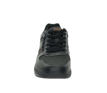 Męskie adidasy czarne wygodne na zamek NEWS