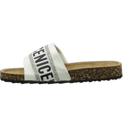 Klapki damskie białe profilowane Jezzi