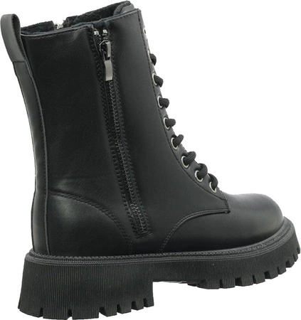 Czarne trzewiki damskie glany workery NEWS