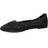 Czarne baleriny damskie ażurowe eleganckie Jezzi