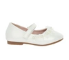 Białe buciki dla dziewczynki balerinki z kwiatuszkami MissE