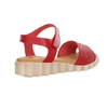 Czerwone skórzane sandały płaskie komfortowe Hiszpańskie El Pimpi - Made in Spain