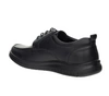 Czarne półbuty męskie ze skórzaną wkładką komfortowe do garnituru UNISOFT