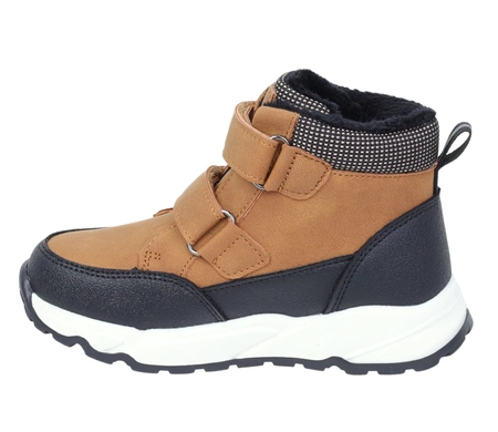 Ciepłe buty zimowe dla chłopca na rzepy ocieplone futerkiem NEWS