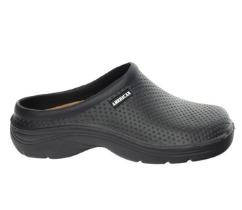 Czarne klapki pełne ogrodowe męskie od American Club