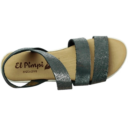 Sandały damskie płaskie skórzane hiszpańskie El Pimpi 11904