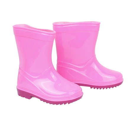 Różowe kalosze dziecięce dla dziewczynki wysokie gumowce
