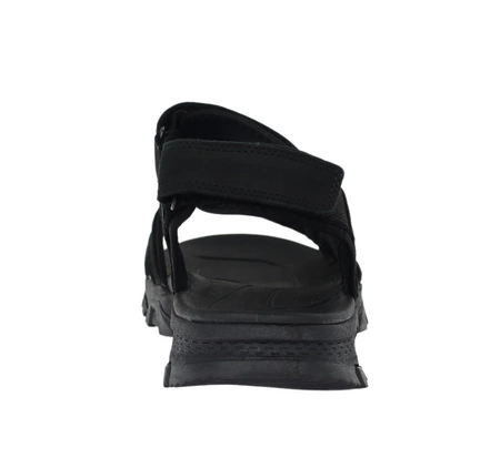 Czarne sportowe sandały męskie wytrzymałe na rzepy American Club