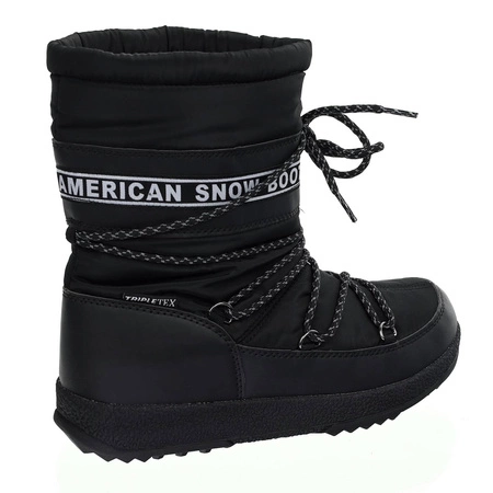 Czarne śniegowce damskie Emu SNOW BOOTS American Club